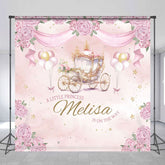 Aperturee - Aperturee Carriage Little Princess Custom Baby Shower Backdrop
